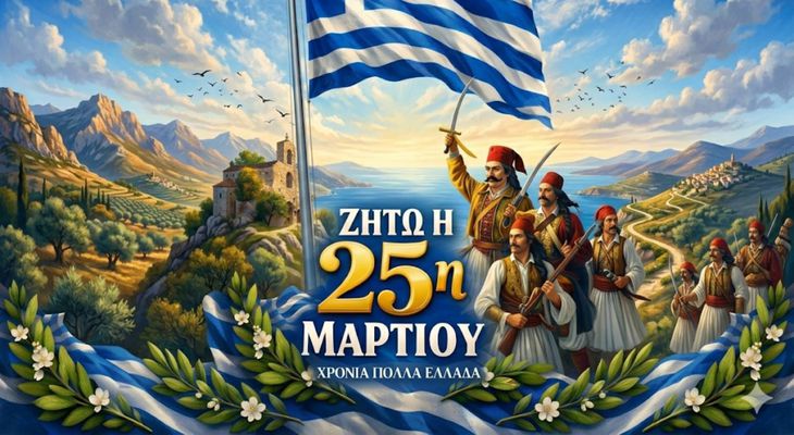 25 Μαρτίου: Ημέρα με διπλή γιορτή για το Έθνος μας - Χρόνια πολλά Ελλάδα!