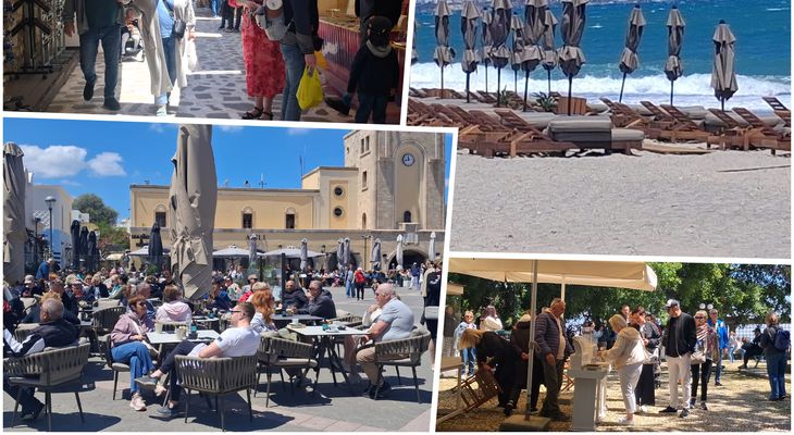Αυξημένη η κίνηση στην πόλη της Κω λόγω "κακοκαιρίας", αλλά συγκρατημένες οι αγορές των τουριστών