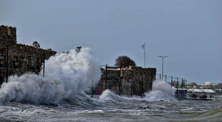 Με σφοδρή κακοκαιρία έρχεται η Πρωταπριλιά - 10 μποφόρ στα Δωδεκανησα φερνει η Erminio