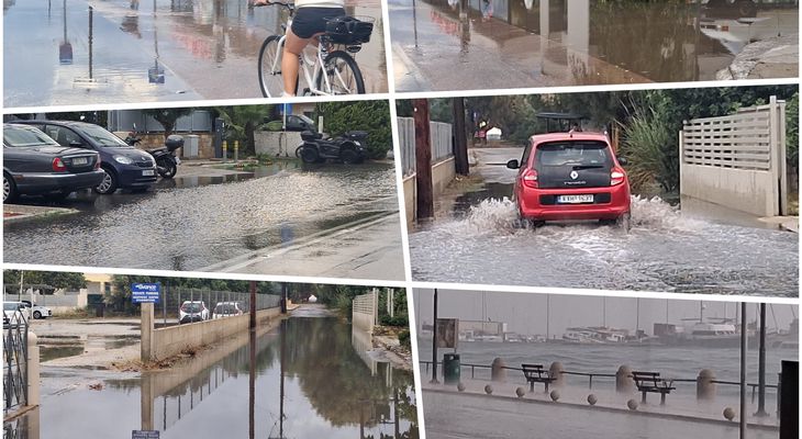 Προβλήματα στην πόλη της Κω από την πρωινή βροχόπτωση