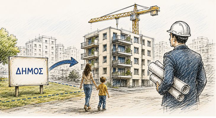 “Φρένο” στην στεγαστική κρίση επιχειρεί να βάλει ο νέος νόμος για την κοινωνική αντιπαροχή - Ο Δήμος θα βάζει το οικόπεδο και ο ιδιώτης κεφάλαιο & εργασία