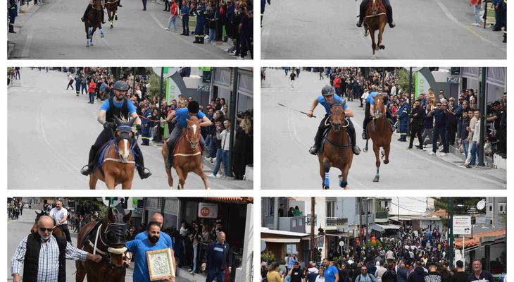 Με λαμπρότητα η παρέλαση αλόγων στο Πυλί προς τιμήν του Αγίου Γεωργίου