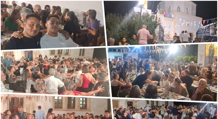 Κέφι και χορός στο πανηγύρι της Παναγίας στο Λαγούδι