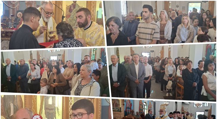 Πλήθος πιστών στην Κυριακάτικη Θεία Λειτουργία στον Ι.Ν. Αγ. Πάντων Κω και προσκύνημα της Εικόνας του Αγ. Φανουρίου