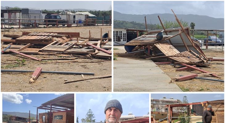 Μεγάλες καταστροφές από την κακοκαιρία στο “Ericas Horse Farm” στο Μαρμάρι