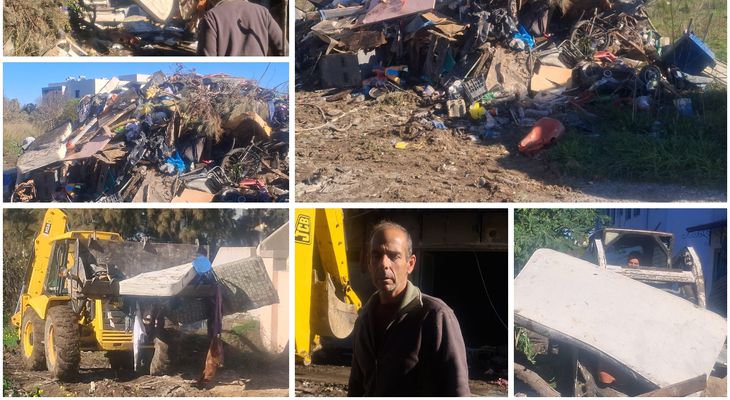 Καθαρίζεται από τον ιδιοκτήτη ο χώρος στη Λαγκάδα όπου διέμεναν παράνομα οι Ρομά και δημιουργούσαν προβλήματα 