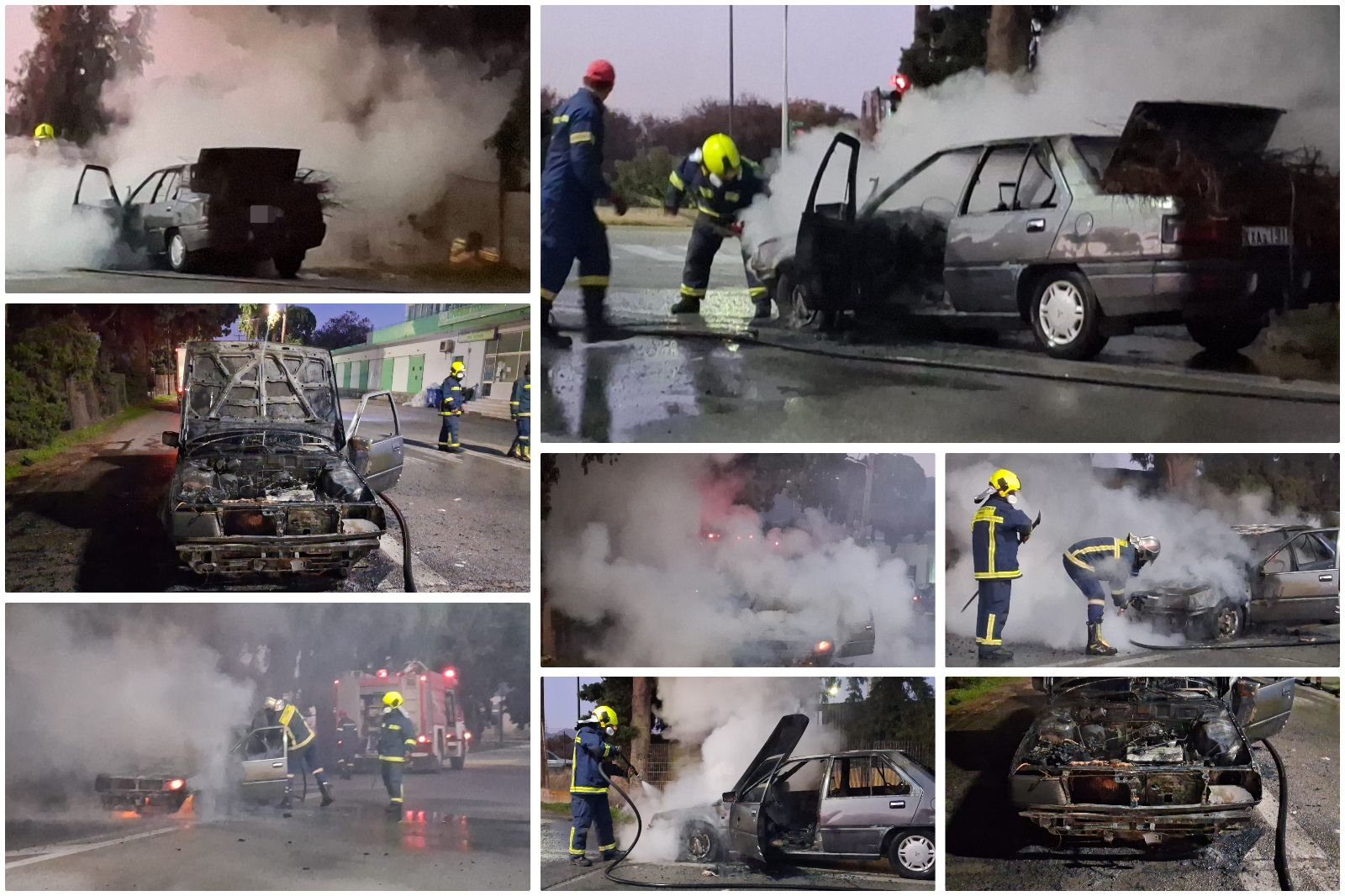 Φωτιά σε εν κινήσει όχημα στην Κω - Κάηκε ολοσχερώς 