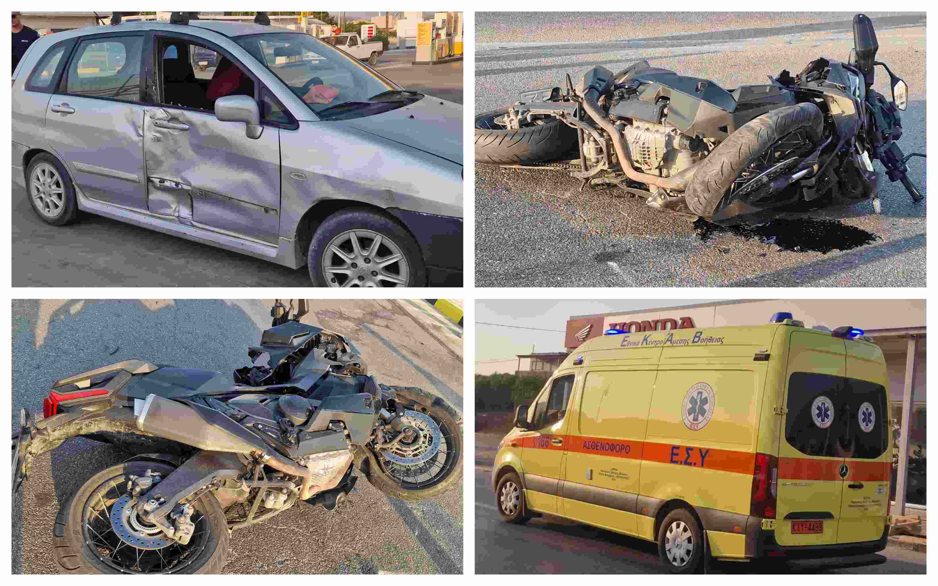 Τροχαίο με το καλημέρα… Μηχανή συγκρούστηκε με αυτοκίνητο στον Επαρχιακό