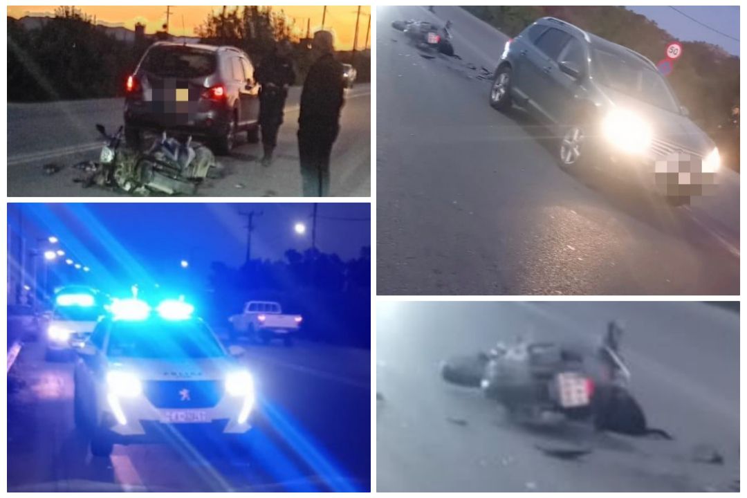 Τροχαίο στον Επαρχιακό: Αυτοκίνητο συγκρούστηκε με δίκυκλο - Στο νοσοκομείο ο οδηγός