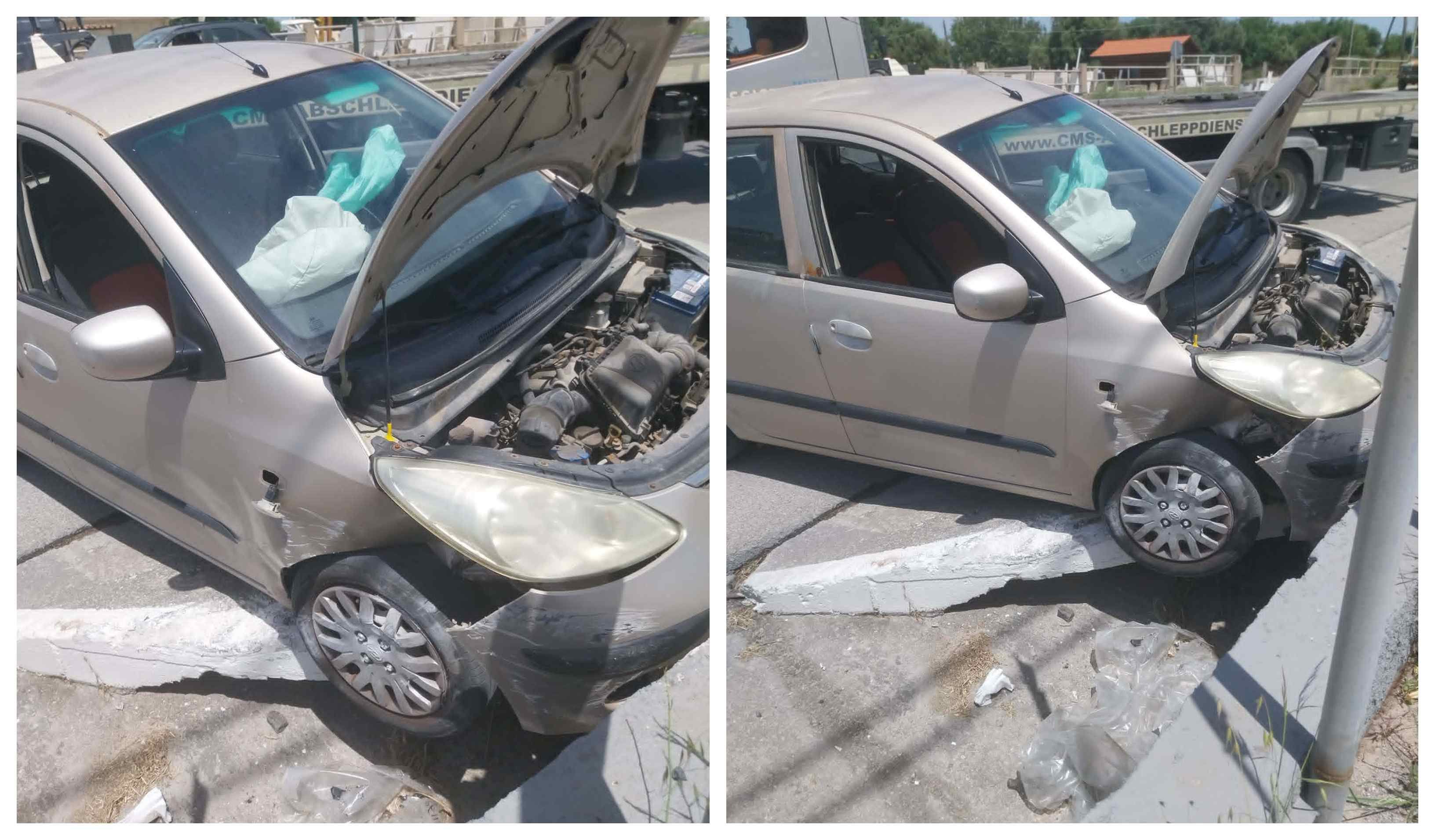 Τροχαίο ατύχημα στον Επαρχιακό – Αυτοκίνητο προσέκρουσε σε τοιχίο