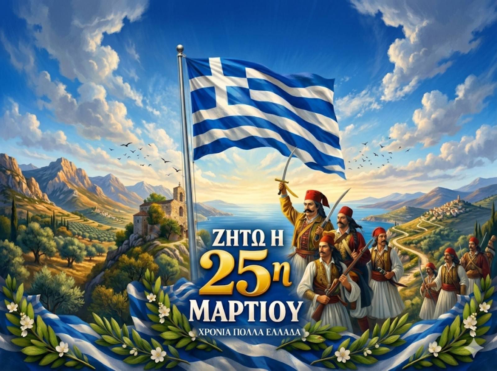 25 Μαρτίου: Ημέρα με διπλή γιορτή για το Έθνος μας - Χρόνια πολλά Ελλάδα!