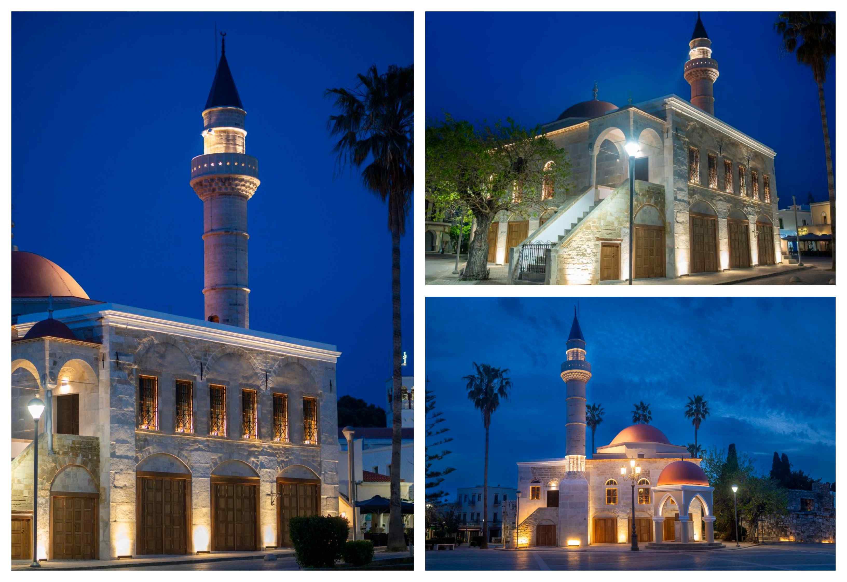 Bακούφ Κω: Φωταγωγήθηκε το Τέμενος Ντεφτερντάρ στην Πλ. Ελευθερίας Κω