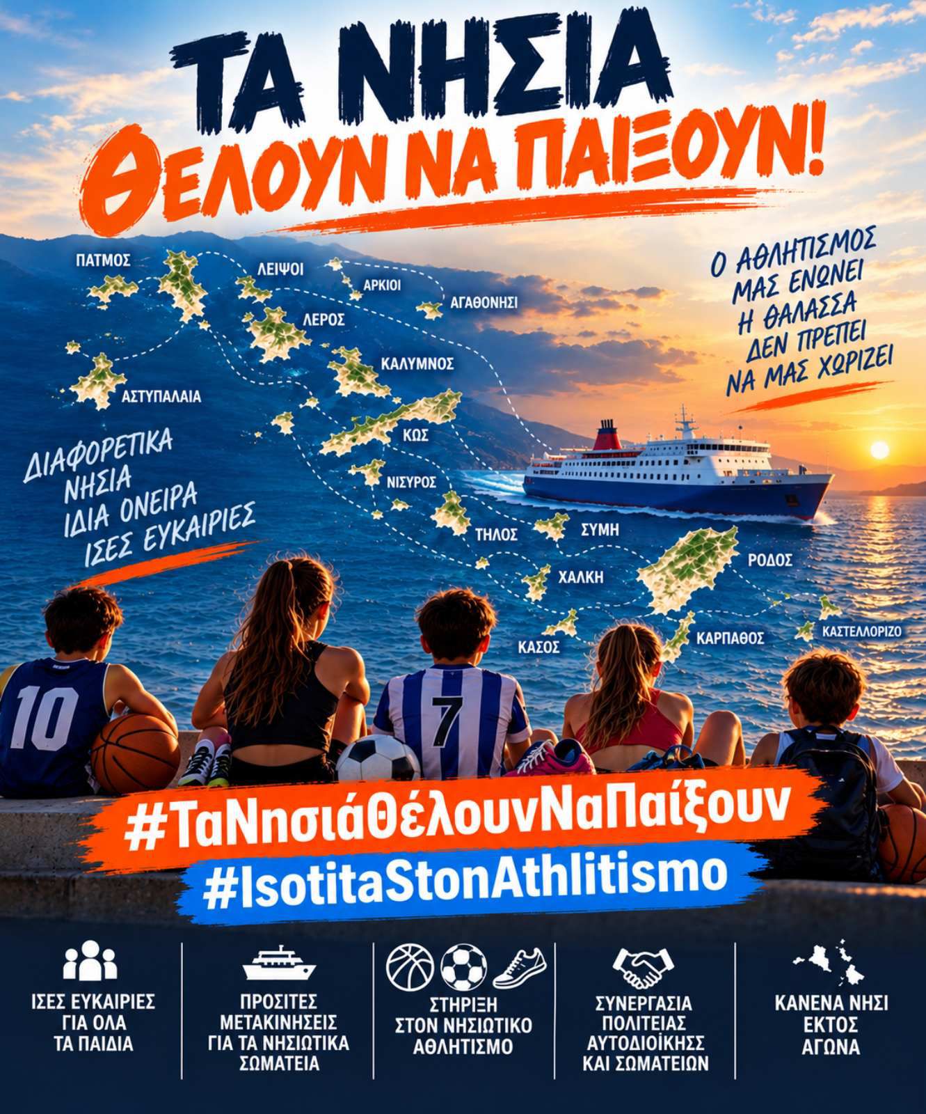 Κοινή φωνή - έκκληση για στήριξη από τα σωματεία μπάσκετ του Β. Συγκροτήματος Δωδ/σου: Τα νησιά θέλουν να παίξουν...