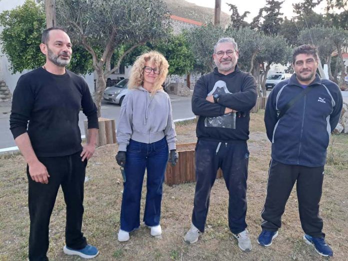 Μαθητές του Εσπερινού ΕΠΑΛ Καλύμνου μεταμορφώνουν εγκαταλελειμμένο χώρο σε μικρό πάρκο αναψυχής 