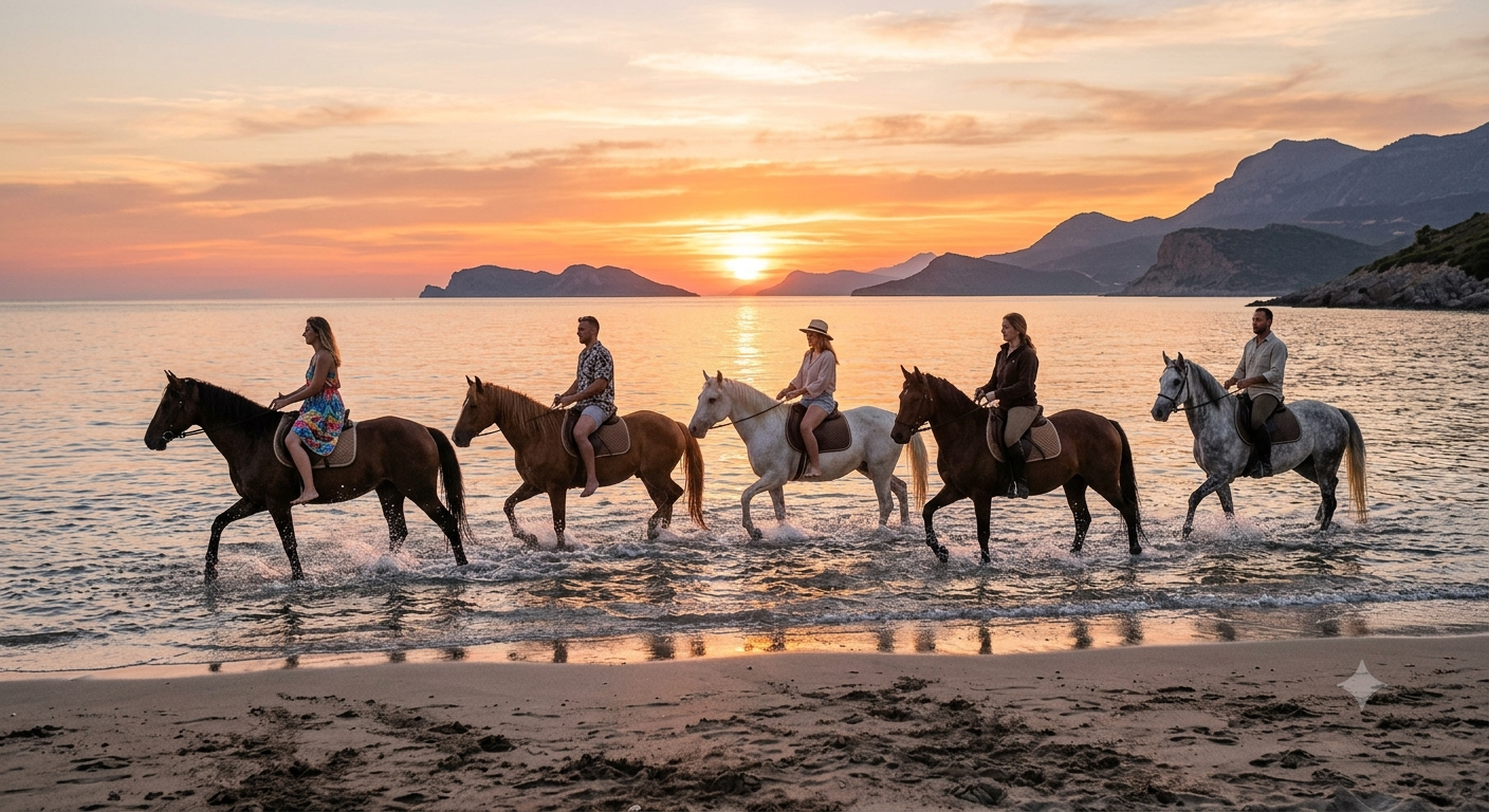 Παράπονα για τα γκρουπ τουριστών με άλογα στις Αλυκές που κάνουν την "ανάγκη" τους μέσα στη θάλασσα