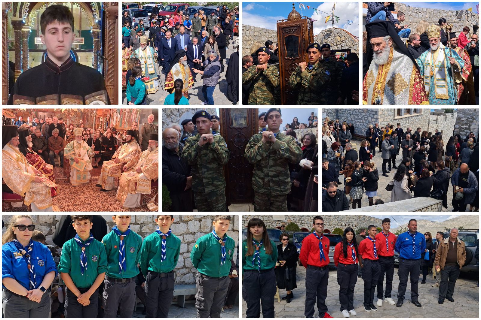 Πλήθος πιστών στην Πολυαρχιερατική Θεία Λειτουργία και τη λιτανεία του Οσίου Σάββα του εν Καλύμνω 