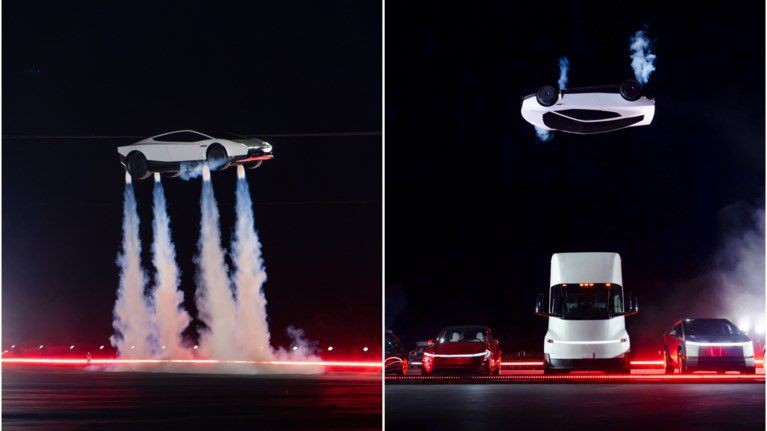 Η Tesla αποκάλυψε το πρώτο ιπτάμενο αυτοκίνητο: Πετά, προσγειώνεται στον δρόμο και συνεχίζει την πορεία του