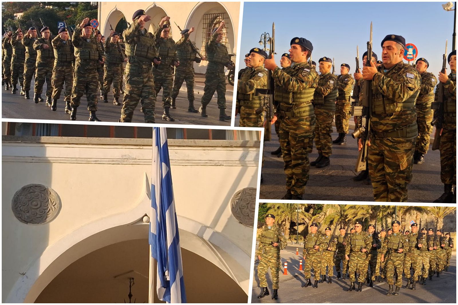 Η καθιερωμένη έπαρση της Σημαίας στο Διοικητήριο Κω με τη συνοδεία της 80 ΑΔΤΕ