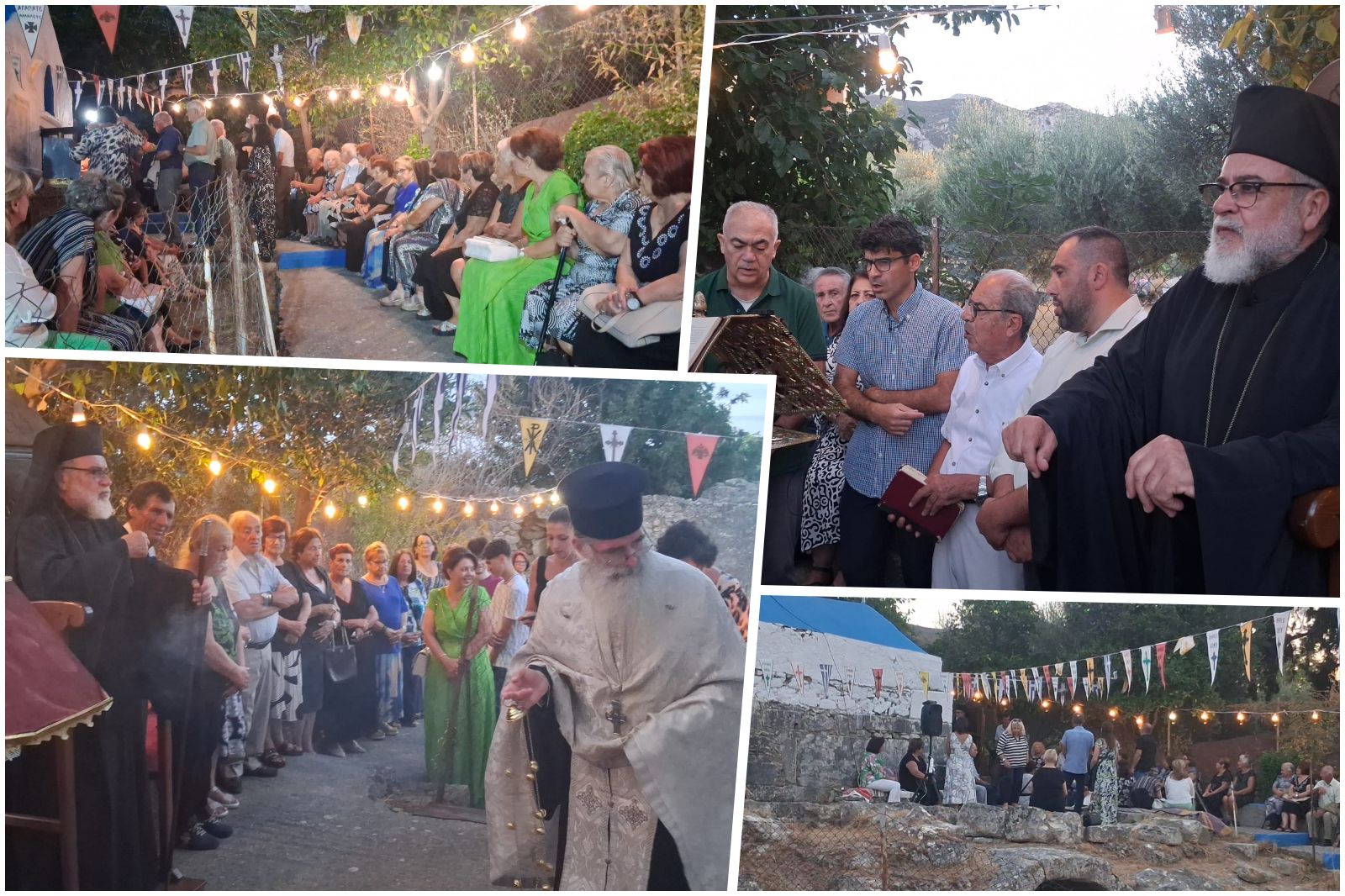 Με λαμπρότητα ο Αρχιερατικός Εσπερινός στο Εξωκλήσι του Τιμίου Σταυρού στο Χαρμύλι Πυλίου