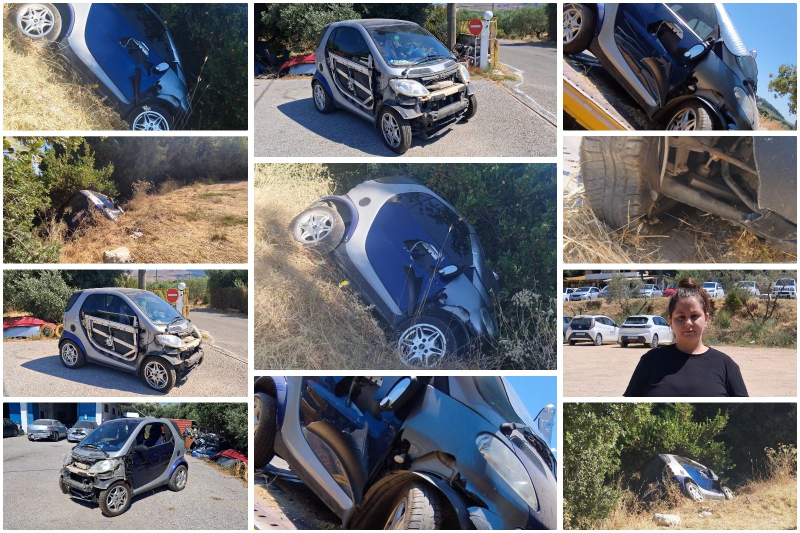 Πήγε να πάρει το αυτοκίνητό της από το πάρκινκ στη Ζιά και το βρήκε στον γκρεμό!