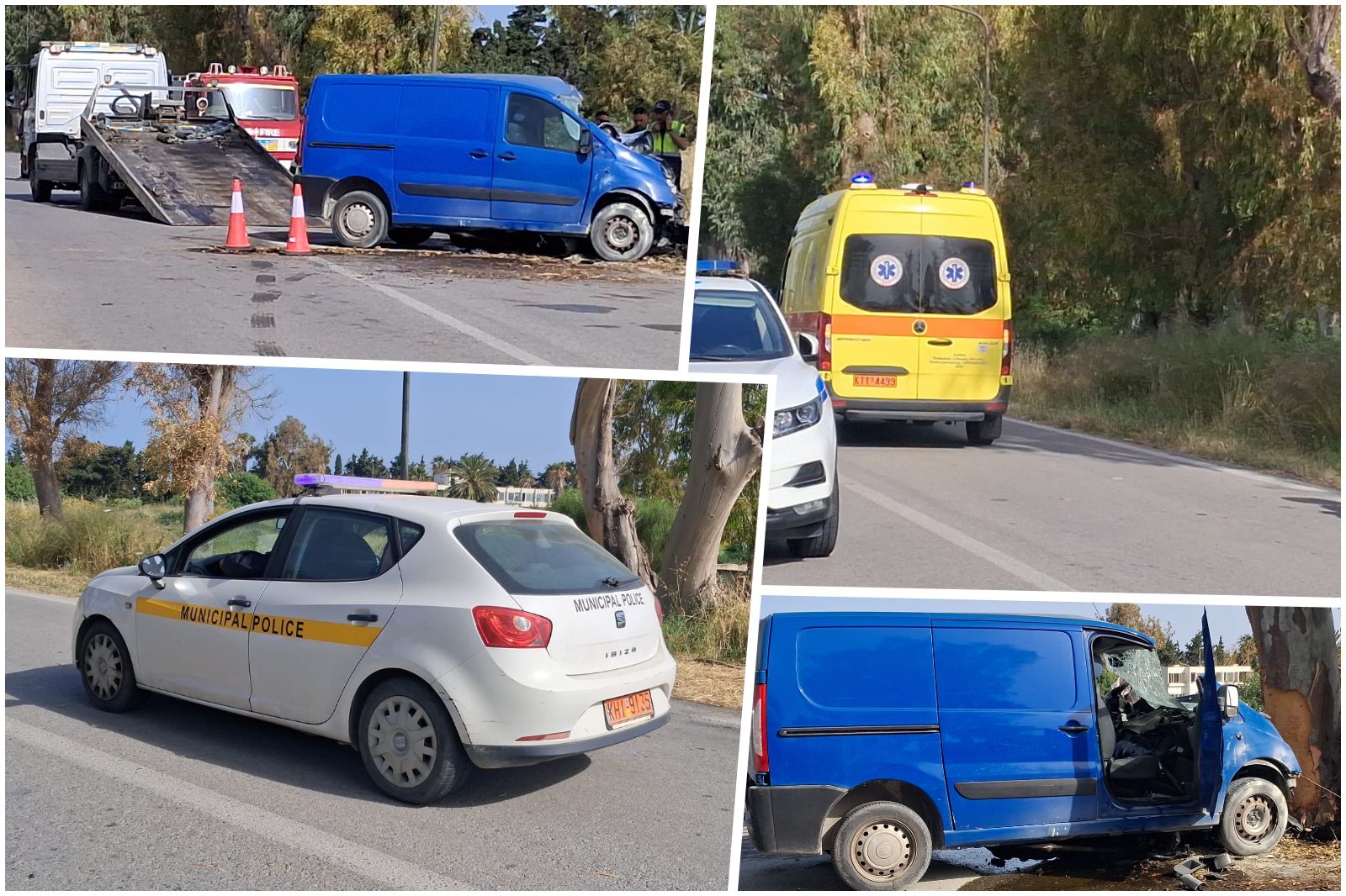 Θανατηφόρο τροχαίο στο Ψαλίδι: Κλούβα προσέκρουσε σε δέντρο – Νεκρός ο οδηγός